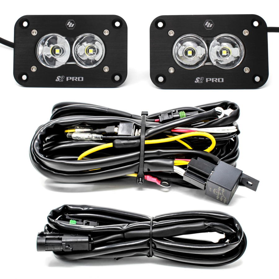 Baja Designs - S2 PRO LED LIGHT WORK/SCENE FLUSH PAIR KIT