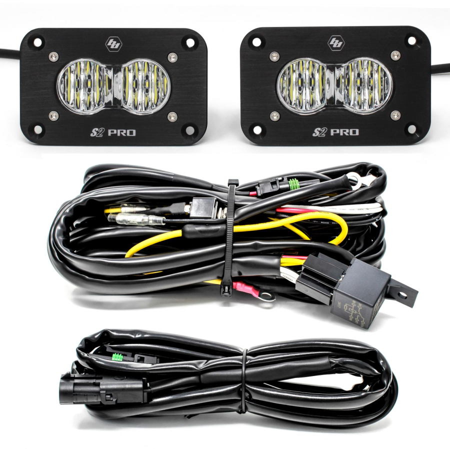 Baja Designs - S2 PRO LED LIGHT WIDE CORNERING FLUSH PAIR KIT