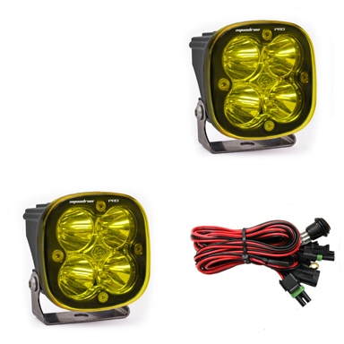 Baja Designs - SQUADRON PRO LED LIGHT AMBER SPOT PAIR