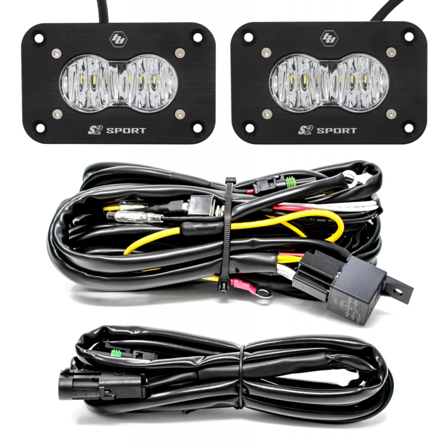 Baja Designs - S2 SPORT LED LIGHT WIDE CORNERING FLUSH KIT