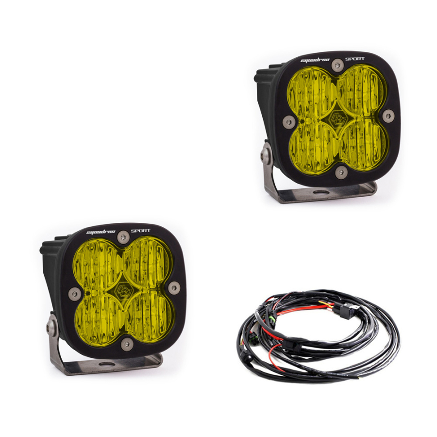 Baja Designs - SQUADRON SPORT LED LIGHT AMBER WIDE CORNERING PAIR