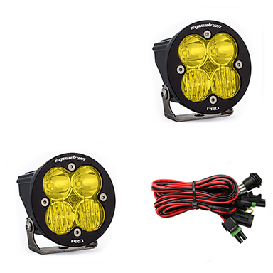 Baja Designs - SQUADRON-R PRO LED LIGHT AMBER DRIVING/COMBO PAIR