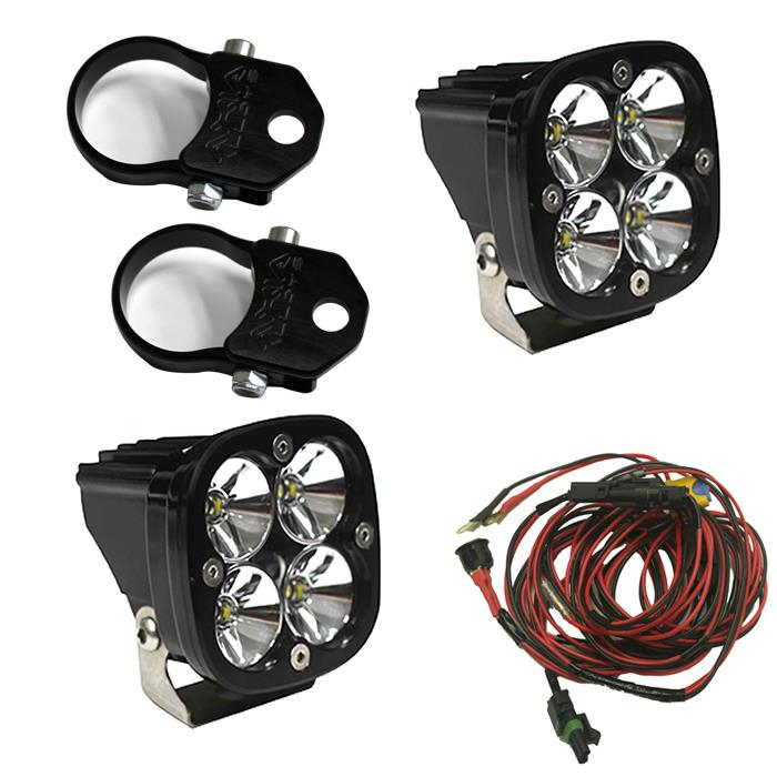 Baja Designs - SQUADRON PRO LED LIGHT KIT W/ VERTICAL 2.00" TUBE MOUNT