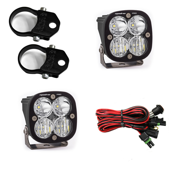 Baja Designs - SQUADRON PRO LED LIGHT KIT W/ 1.75" VERTICAL TUBE MOUNT