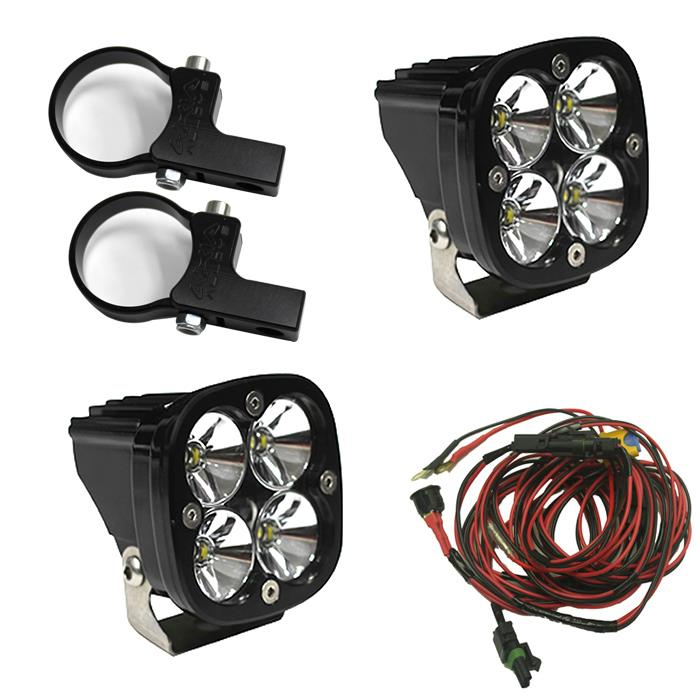 Baja Designs - SQUADRON PRO LED LIGHT KIT W/ HORIZONTAL 2.00" TUBE MOUNT