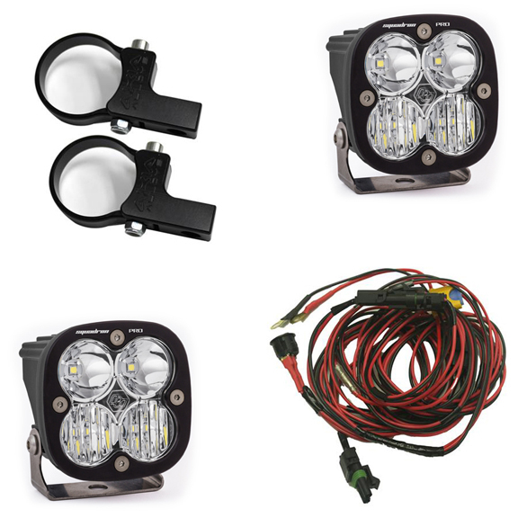 Baja Designs - SQUADRON PRO LED LIGHT KIT W/ HORIZONTAL 1.75" TUBE MOUNT