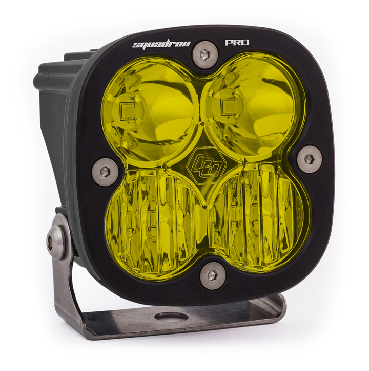 Baja Designs - Baja Designs LED Light Pod Black Amber Lens Driving/Combo Pattern Squadron Pro - 490013