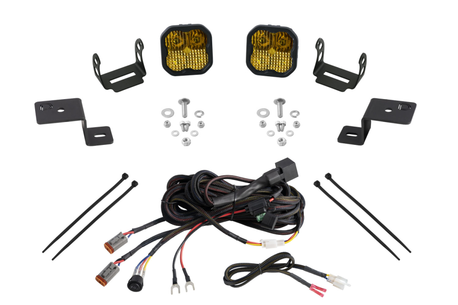 Diode Dynamics - Diode Dynamics Stage Series Backlit Ditch Light Kit for 2021-2022 Ford F-150, SS3 Pro Yellow Combo - DD7372