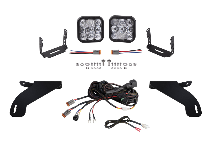 Diode Dynamics - Diode Dynamics SS5 Bumper LED Pod Light Kit for 2021-2022 Ford F-150, Pro White Driving - DD7332