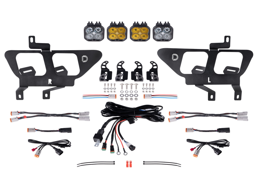 Diode Dynamics - Diode Dynamics SS3 LED Fog Pocket Kit for 2021-2022 Ford F-150, Yellow Max - DD7315