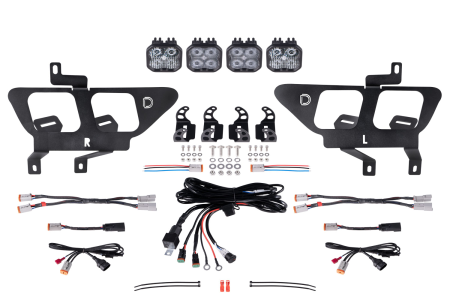 Diode Dynamics - Diode Dynamics SS3 LED Fog Pocket Kit for 2021-2022 Ford F-150, White Pro - DD7312