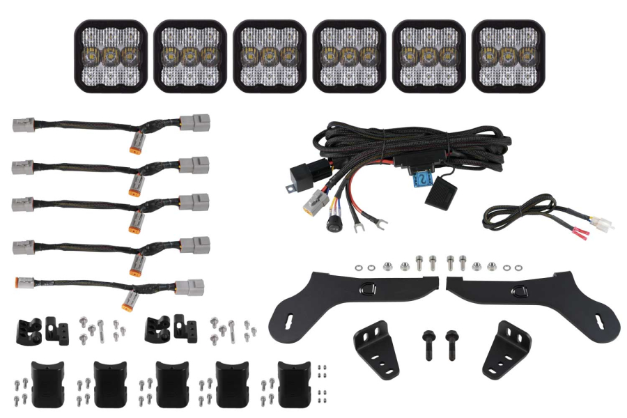 Diode Dynamics - Diode Dynamics SS5 Grille CrossLink Lightbar Kit for 2017-2020 Ford Raptor Pro White Combo - DD7337