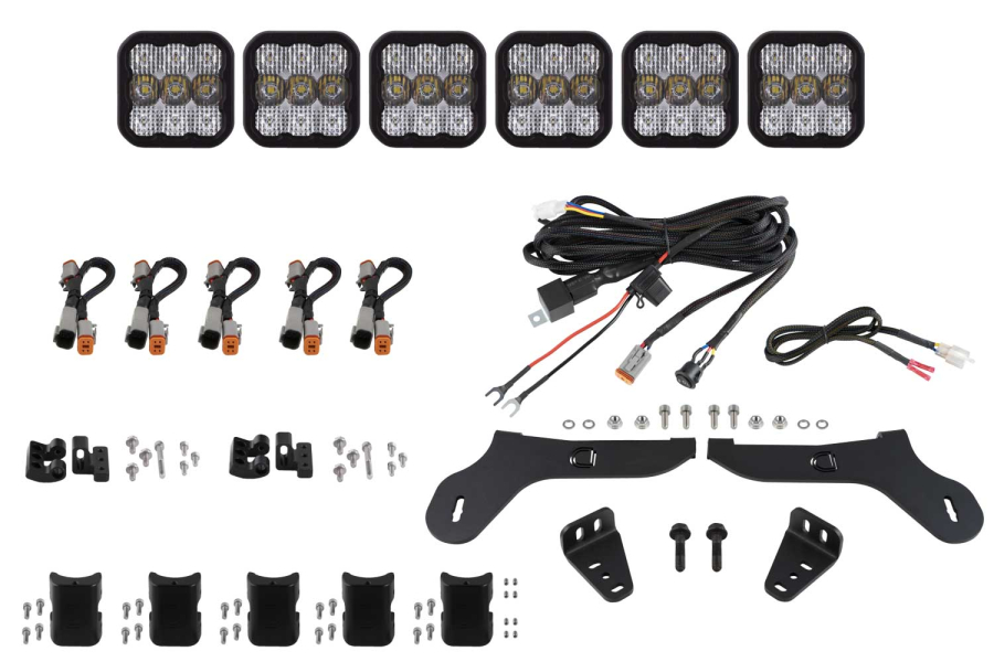 Diode Dynamics - Diode Dynamics SS5 Grille CrossLink Lightbar Kit for 2017-2020 Ford Raptor Sport White Combo - DD7335