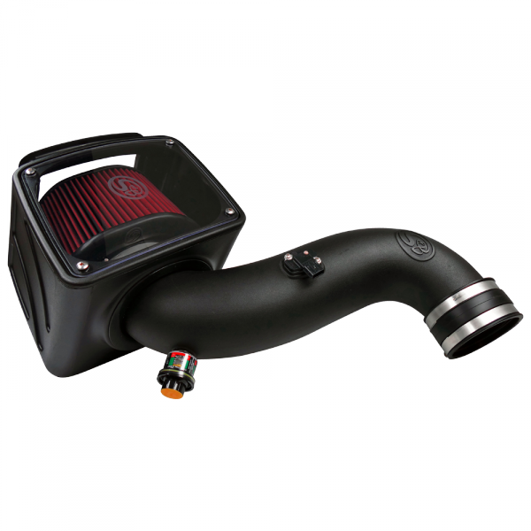 S&B - S&B Cold Air Intake For 07-10 Chevrolet Silverado GMC Sierra V8-6.6L LMM Duramax Cotton Cleanable Red - 75-5091