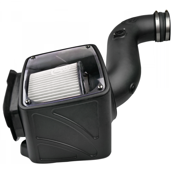 S&B - S&B Cold Air Intake For 06-07 Chevrolet Silverado GMC Sierra V8-6.6L LLY-LBZ Duramax Dry Extendable White - 75-5080D