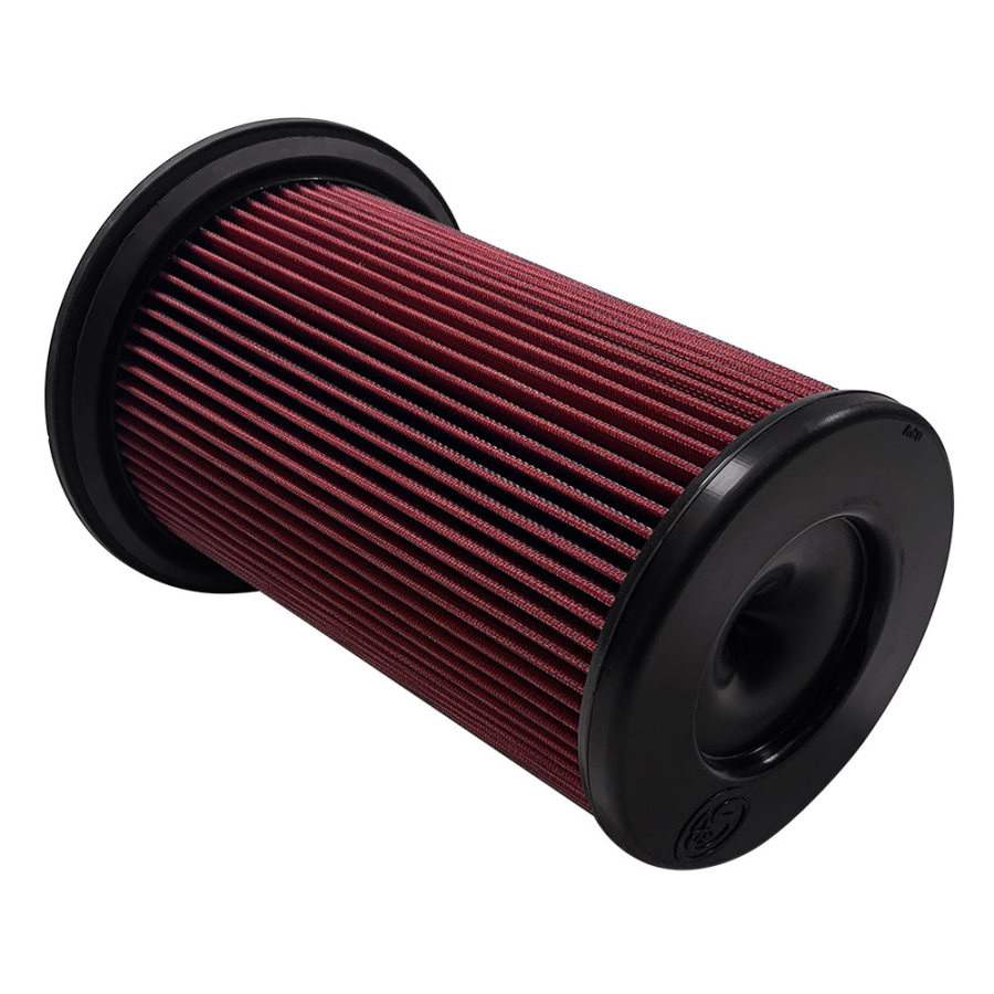 S&B - S&B Air Filter For Intake Kits 75-5137 / 75-5137D Oiled Cotton Cleanable Red - KF-1077