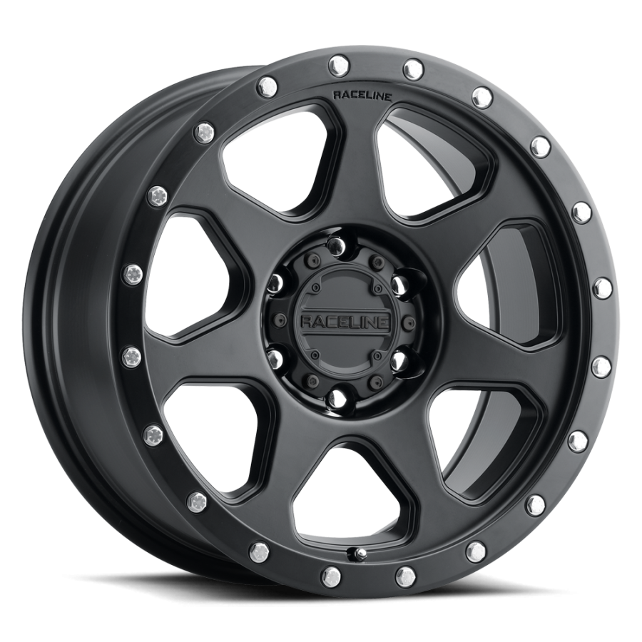 Raceline Wheels - 7X SATIN BLACK 17X8.5 6X135 +18mm