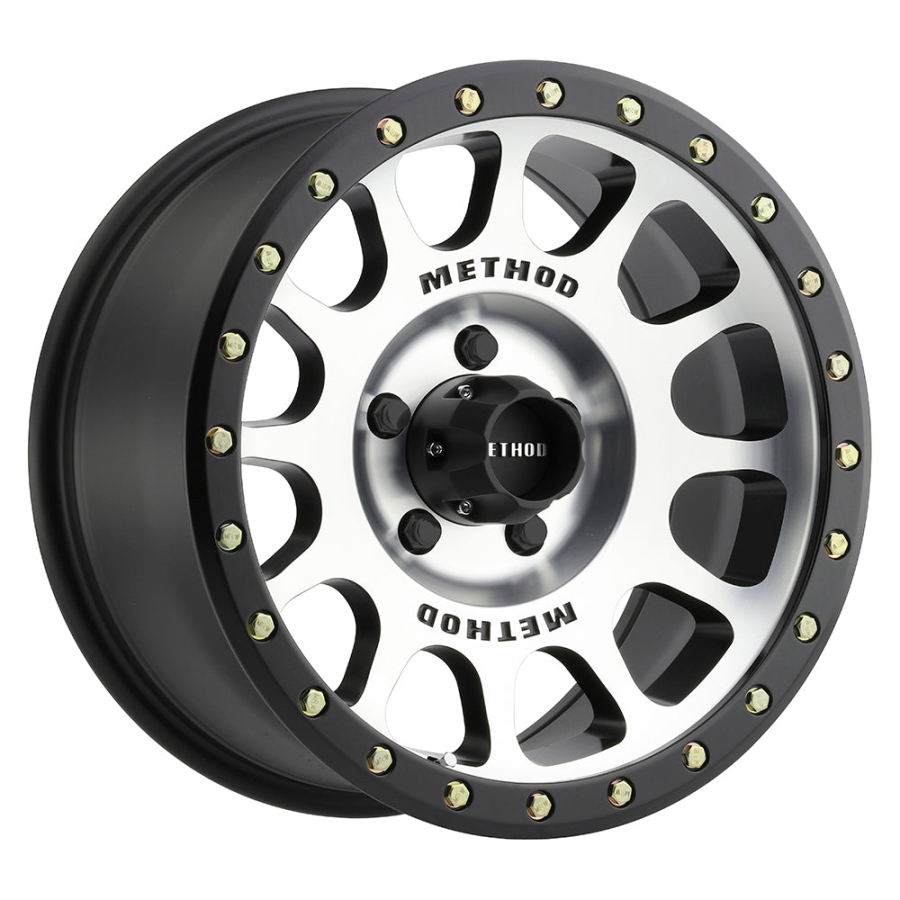 Method Race Wheels - MR305 NV MACHINED - MATTE BLACK LIP 17X8.5 6X5.5 25mm