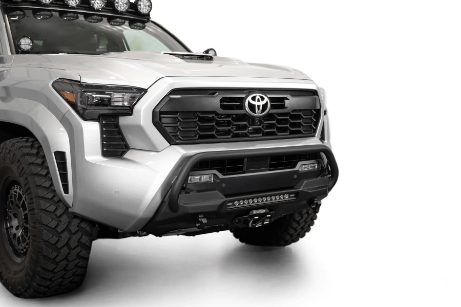 Addictive Desert Designs - 24+ Toyota Tacoma Stealth Center Mount Winch Front Bumper With Top Hoop