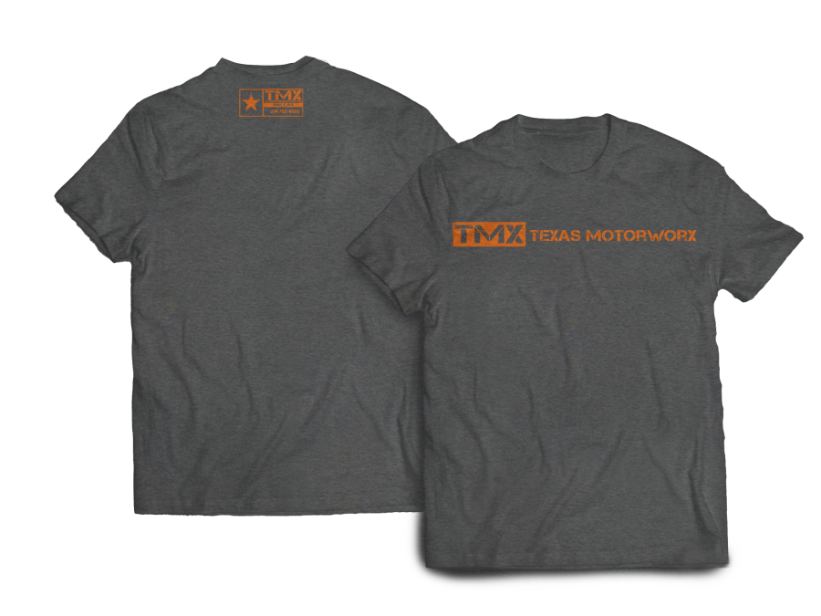 Texas Motorworx - TMX Classic Mens T-Shirt Charcoal