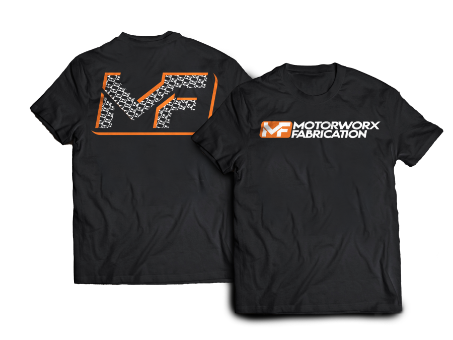 Motorworx Fabrication - MF Checker Mens T-Shirt Black