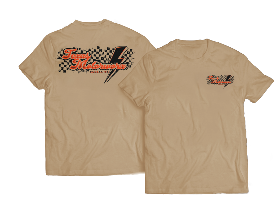 Texas Motorworx - TMX Bolt Mens T-Shirt Tan