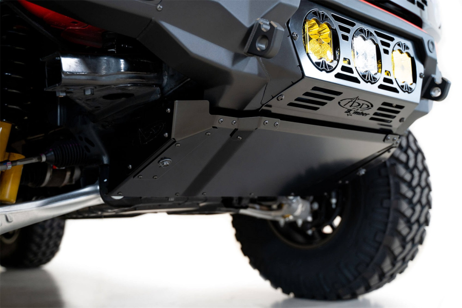 Addictive Desert Designs - Addictive Desert Designs Bomber Skid Plate, 3/16 in. Aluminum Alloy, Satin Black, For Use w/ Bomper Front Bumper - AC23008NA03 - Image 2