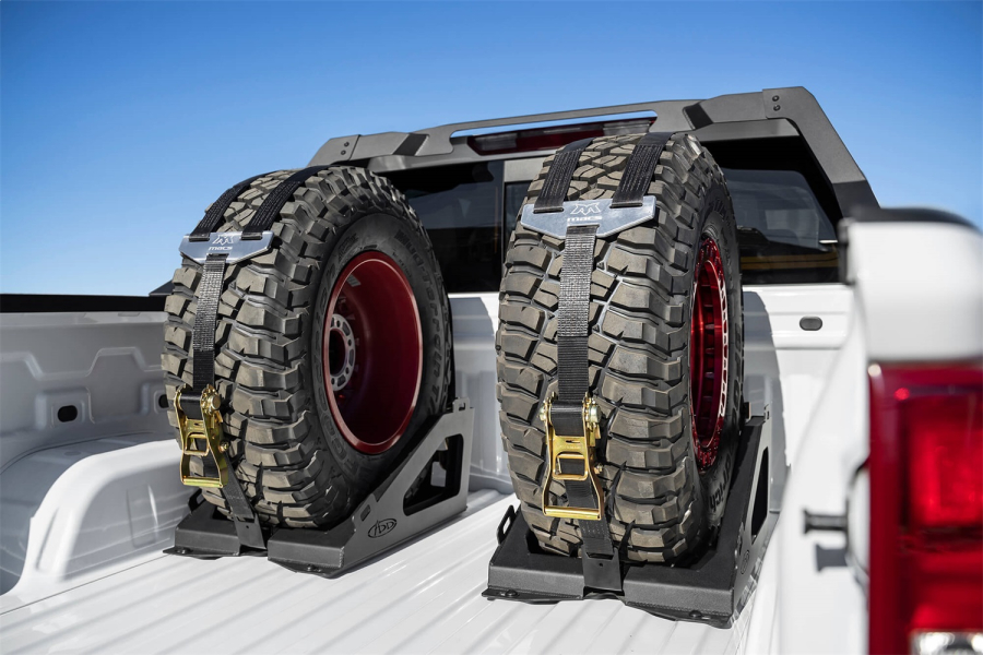 Addictive Desert Designs - Addictive Desert Designs Tire Carrier, Hammer Black, Holds A 33 in. To 40 in. Tire And 14 in. Actual Width - T99918NA01NA - Image 3