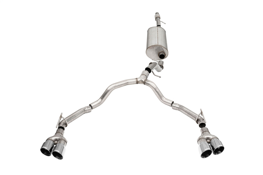 Corsa Performance 3.0in. to 2.75in. Dual Rear Exit Cat-Back Exhaust System with Twin 4.0in. Tips - 21127