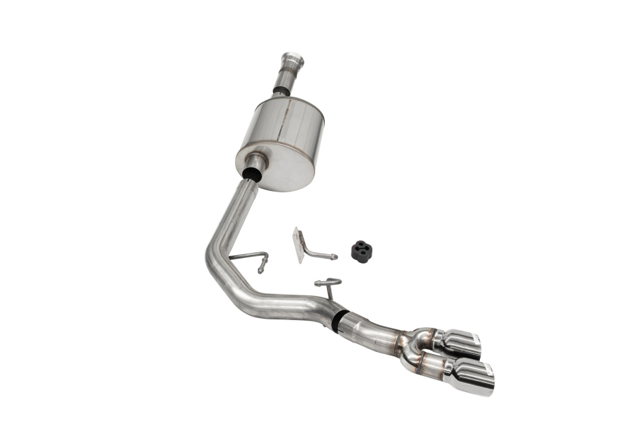 Corsa Performance 3.0in. Front of Tire Exit Catback Exhaust System with Twin 3.5in. Pro SeriesÃ‚Â® Tips - 21156