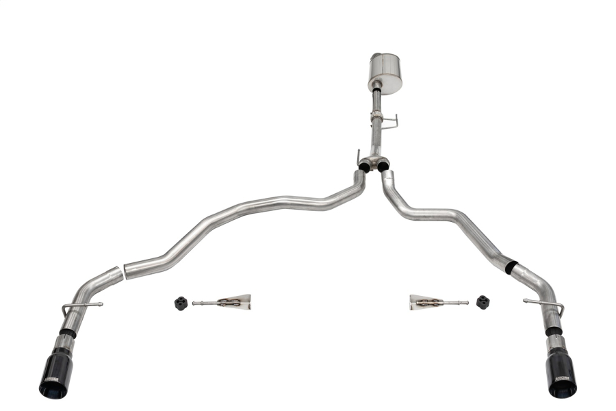 Corsa Performance 3.0in. Dual Rear Exit Catback Exhaust System with Flat Cut 4.0in. Dual Wall Tips - 21164BLK