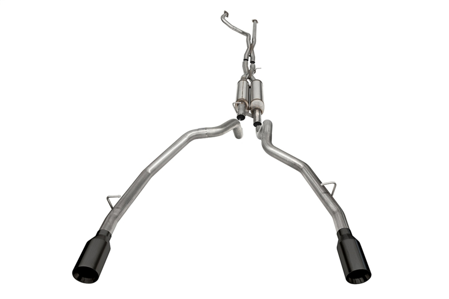 Corsa Performance 3.0in. True Dual Catback Exhaust System with Dual Rear Exit and Flat Cut 5.0in. Tips - 21189BPC