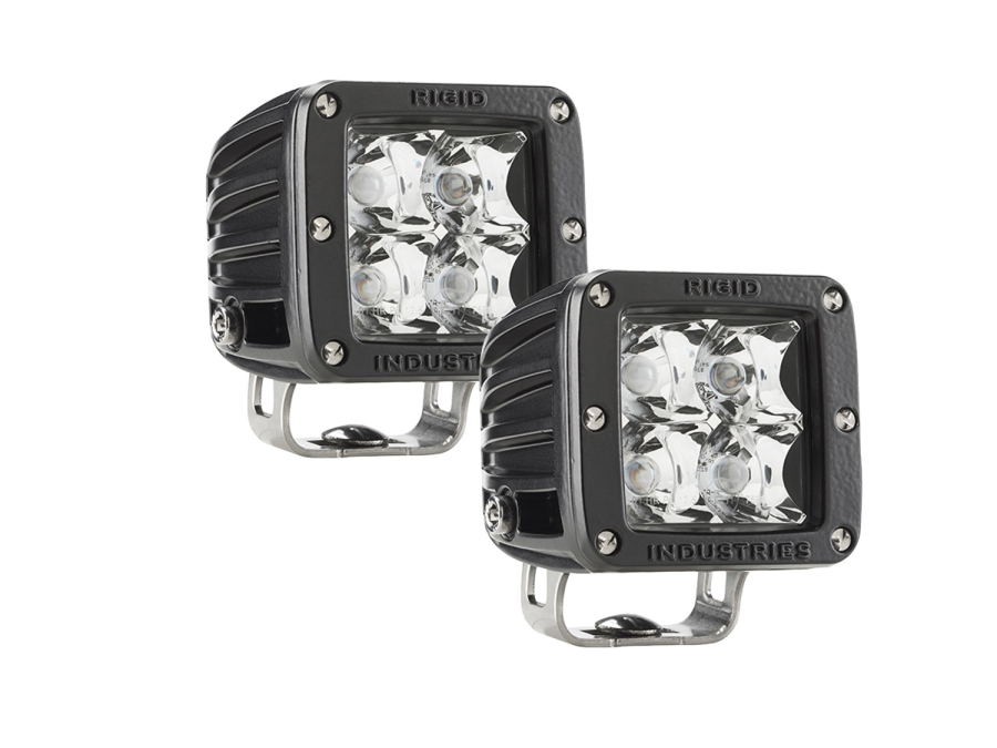 Rigid Industries RIGID D-Series, E-Mark Certified, Spot Optic, Surface Mount, Black HousingPair - 20221EM