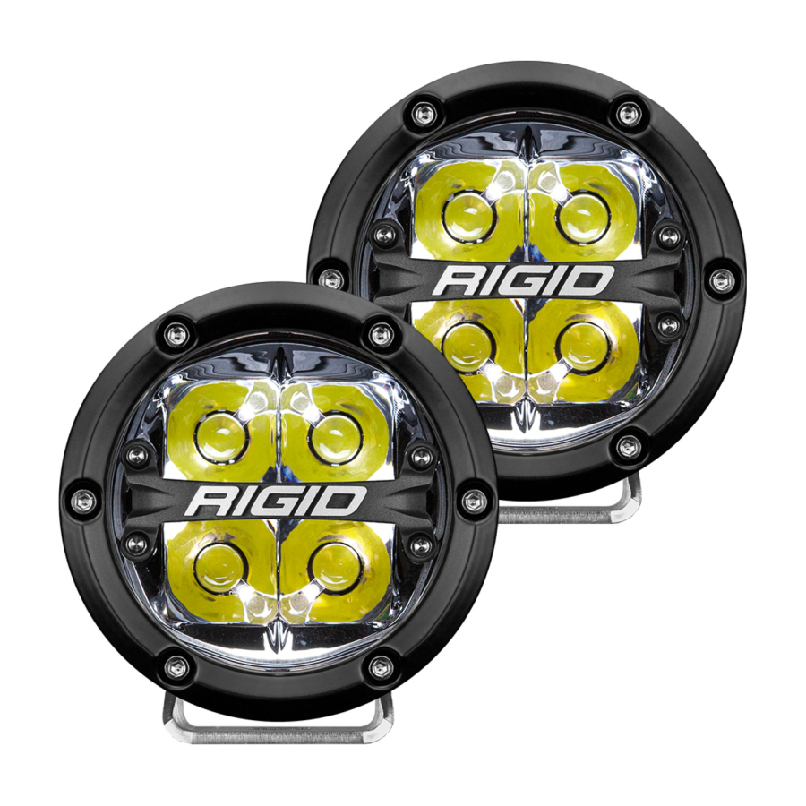 Rigid Industries 360-SERIES 4 INCH LED OFF-ROAD SPOT BEAM WHT BACKLIGHTPAIR - 36113