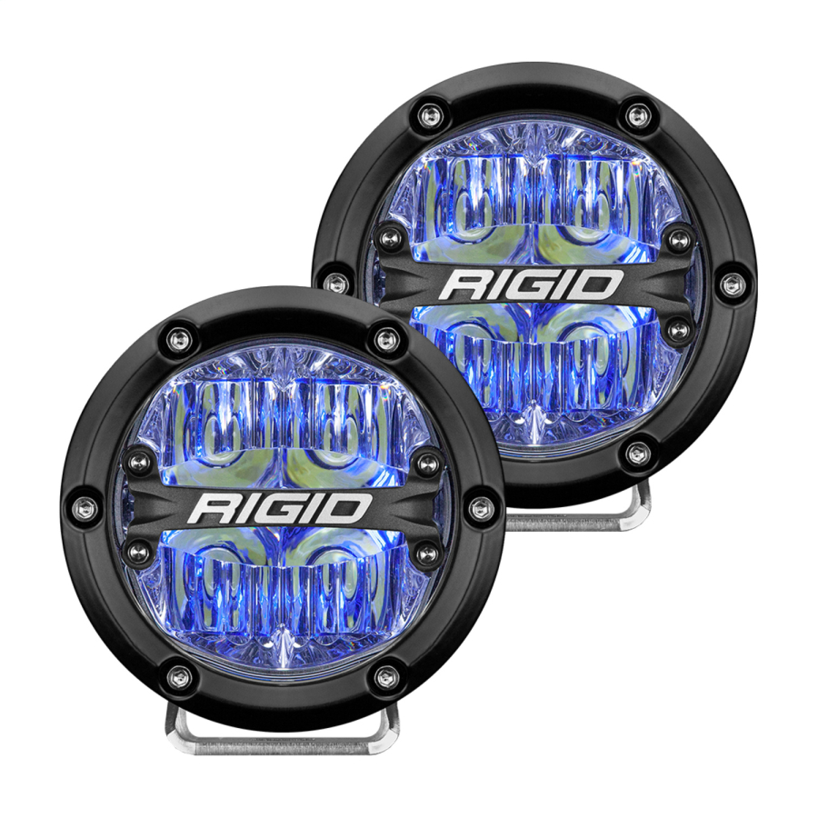 Rigid Industries 360-SERIES 4 INCH LED OFF-ROAD DRIVE BEAM BLUE BACKLIGHT PAIR - 36119
