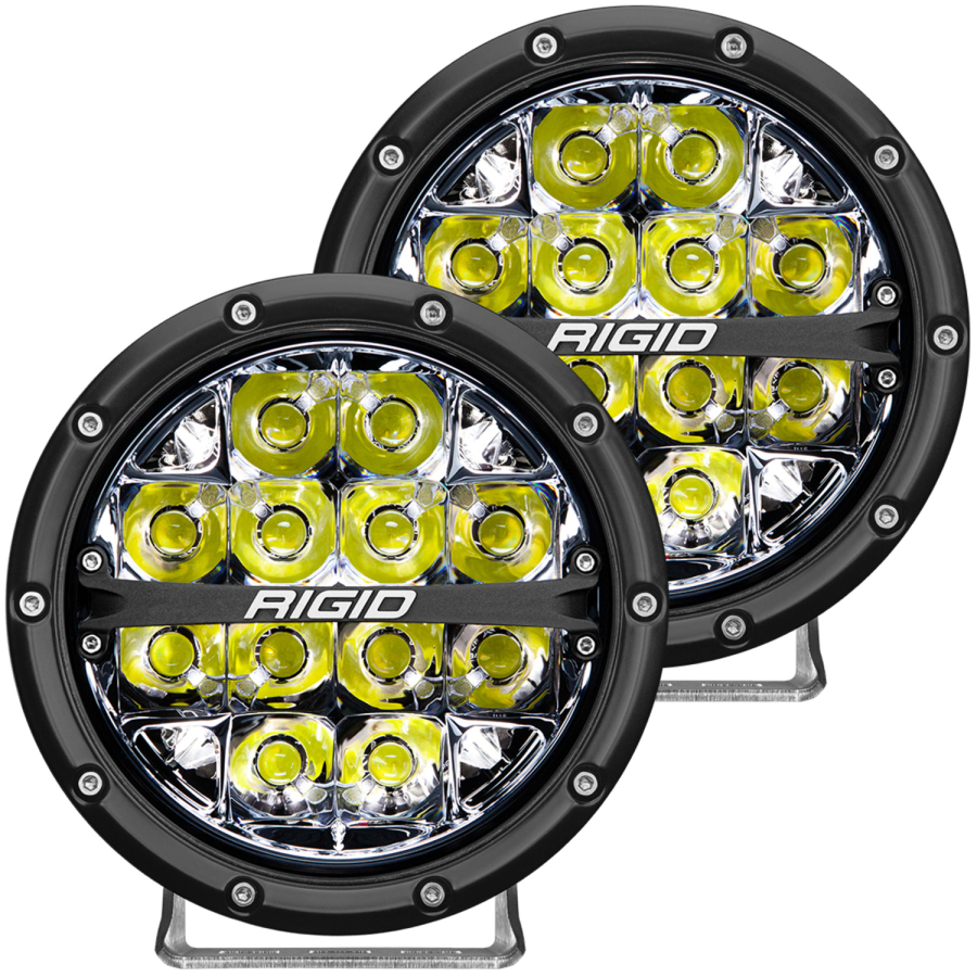 Rigid Industries 360-SERIES 6 INCH LED OFF-ROAD SPOT BEAM WHT BACKLIGHTPAIR - 36200