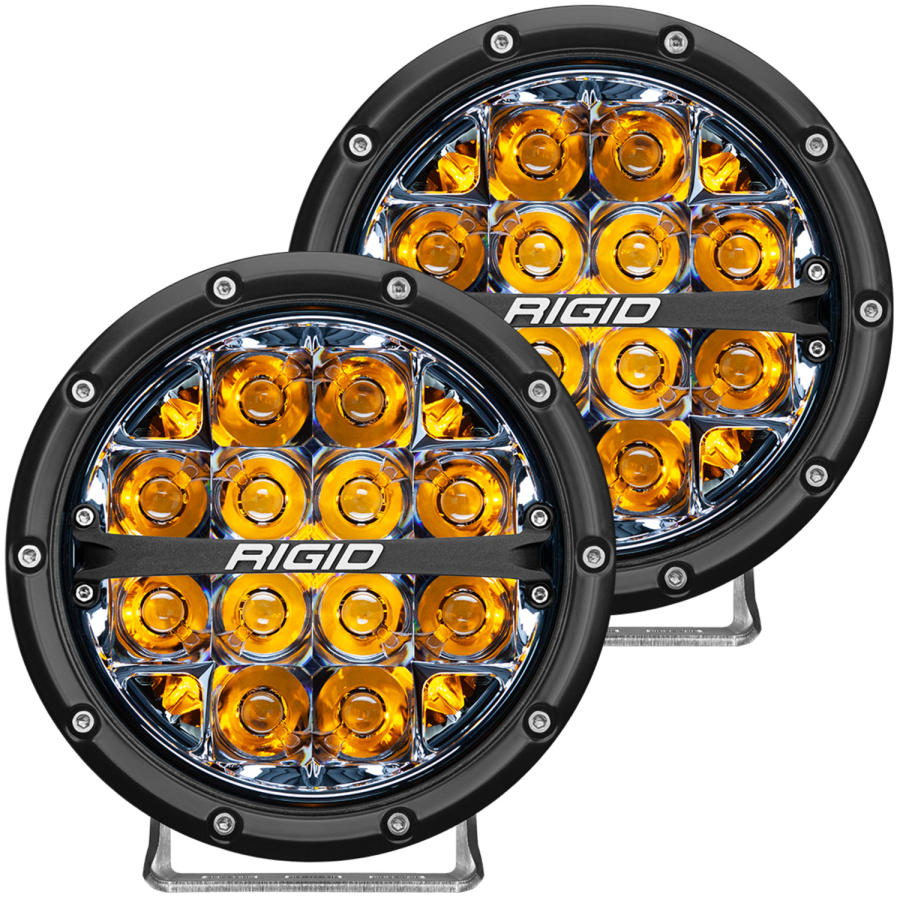 Rigid Industries 360-SERIES 6 INCH LED OFF-ROAD SPOT BEAM AMB BACKLIGHTPAIR - 36201