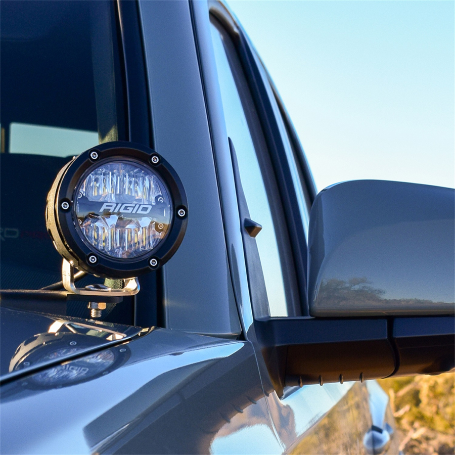 Rigid Industries - Rigid Industries RIGID 2016-2020 Toyota Tacoma A-Pillar Light Kit Includes 4In 360-Series Drive - 46708 - Image 3