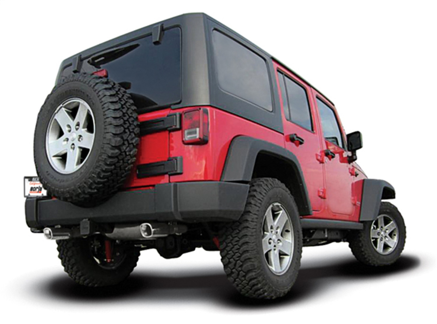 Borla - BORLA TOURING CAT-BACK EXHAUST SYSTEM FOR 2012-2018 JEEP WRANGLER JK 3.6L V6 AUTOMATIC/ MANUAL TRANSMISSION 4 WHEEL DRIVE 2 DOOR. - 140460 - Image 2