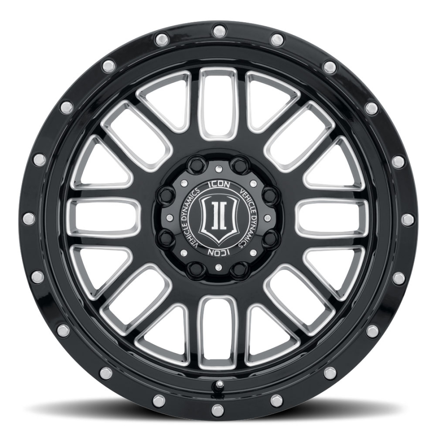 ICON Alloys - ALPHA GLOSS BLACK MILLED SPOKE 20X9 5X150 +16mm - Image 2