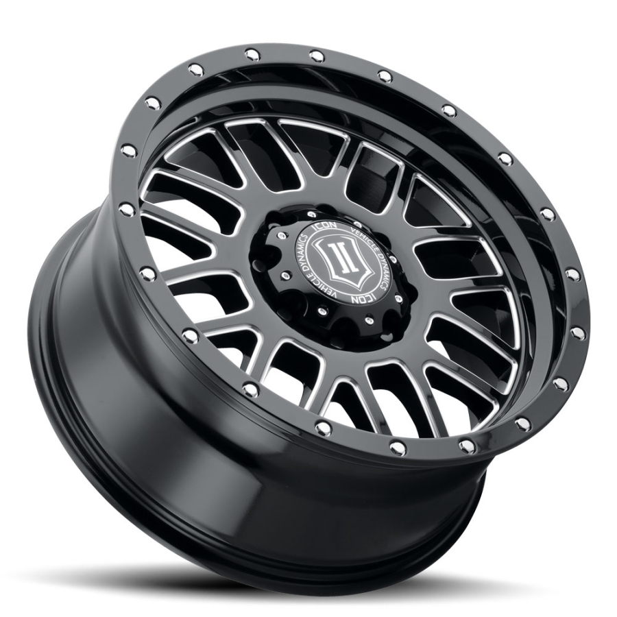 ICON Alloys - ALPHA GLOSS BLACK MILLED SPOKE 20X9 5X150 +16mm - Image 3