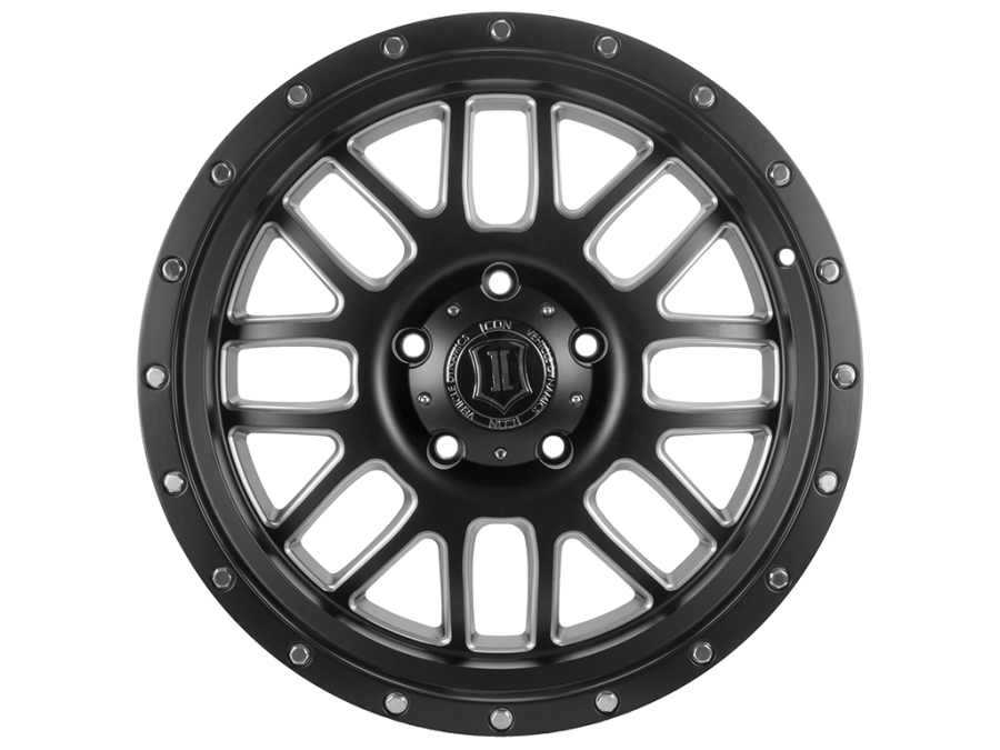 ICON Alloys - ALPHA SATIN BLACK MILLED SPOKE 20X9 5X150 +16mm - Image 2