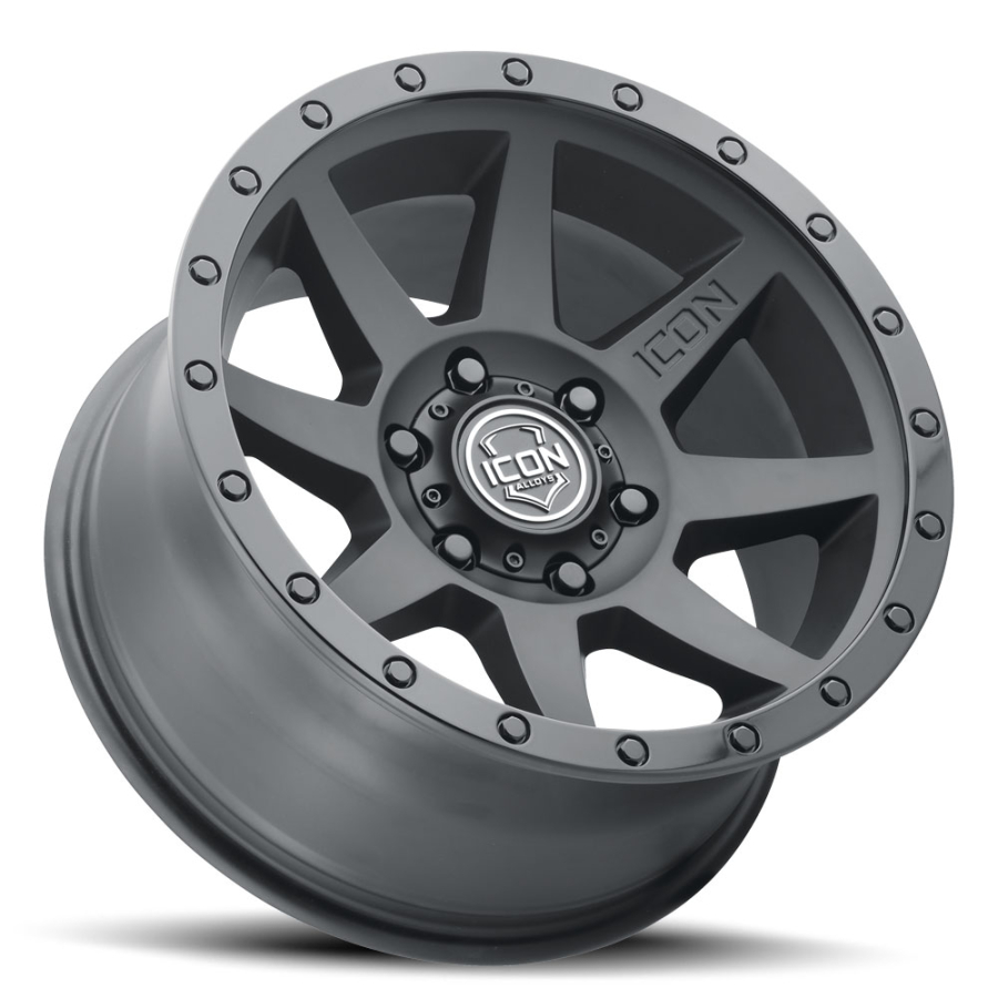 ICON Alloys - COMPRESSION DOUBLE BLACK 17X8.5 5X150 +25mm - Image 6