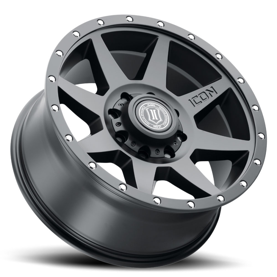 ICON Alloys - REBOUND SATIN BLACK 17X8.5 6X5.5 0mm - Image 3