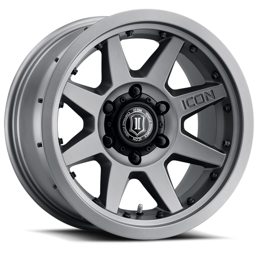 ICON Alloys - REBOUND SATIN BLACK 17X8.5 6X5.5 +25mm - Image 9