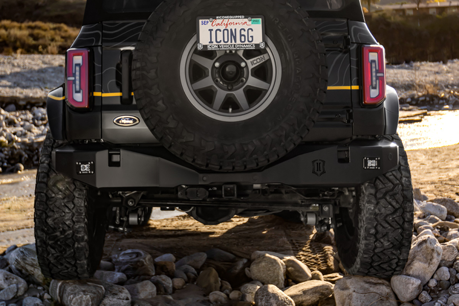 ICON Impact Series Offroad Armor - ICON 2021-2022 FORD BRONCO ICON IMPACT PRO SERIES REAR BUMPER - 45202 - Image 5