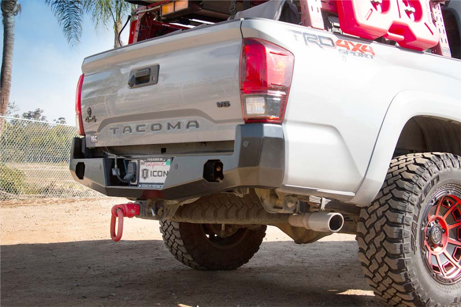 ICON Impact Series Offroad Armor - ICON 2016-UP TOYOTA TACOMA ICON IMPACT REAR BUMPER - 56221 - Image 3