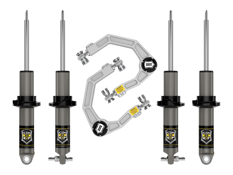 ICON Vehicle Dynamics - ICON 2021-2022 FORD BRONCO HOSS 1.0 PACKAGE 1.375-3" LIFT STAGE 2 SUSPENSION SYSTEM WITH BILLET UPPER CONTROL ARMS - K40002 - Image 3