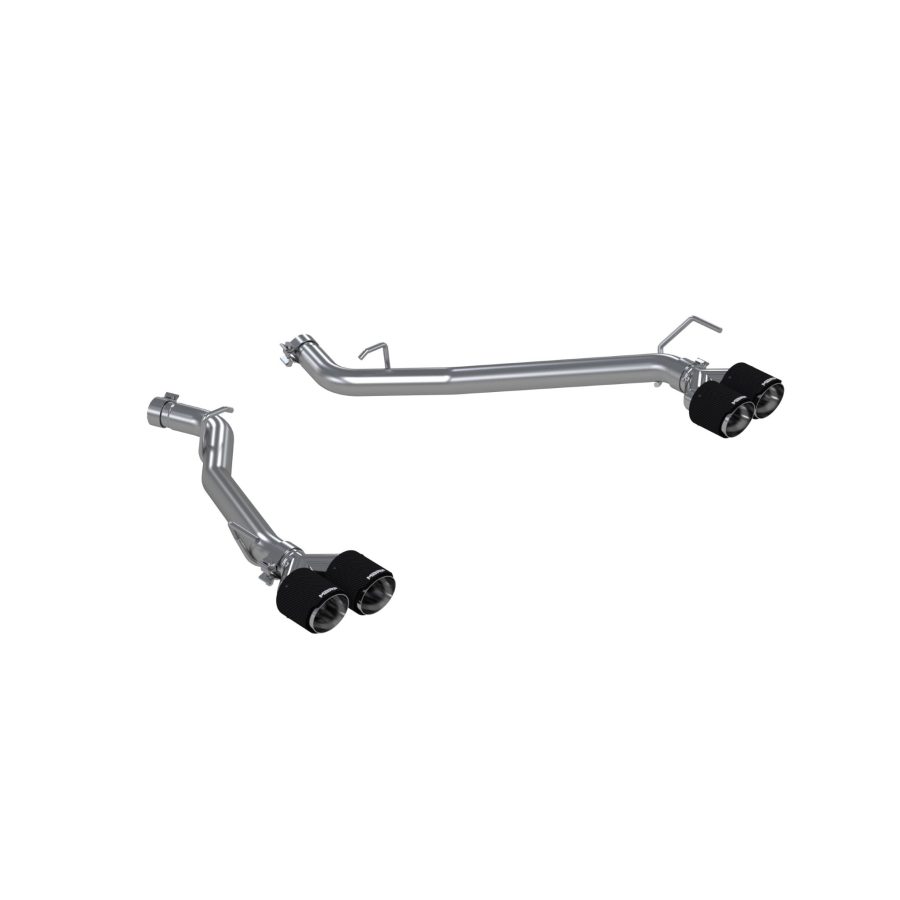 MBRP Exhaust - MBRP EXHAUST 2.5IN. AXLE-BACK DUAL REAR EXIT T304 STAINLESS STEEL QUAD CARBON FIBER TIPS. - S52033CF - Image 2