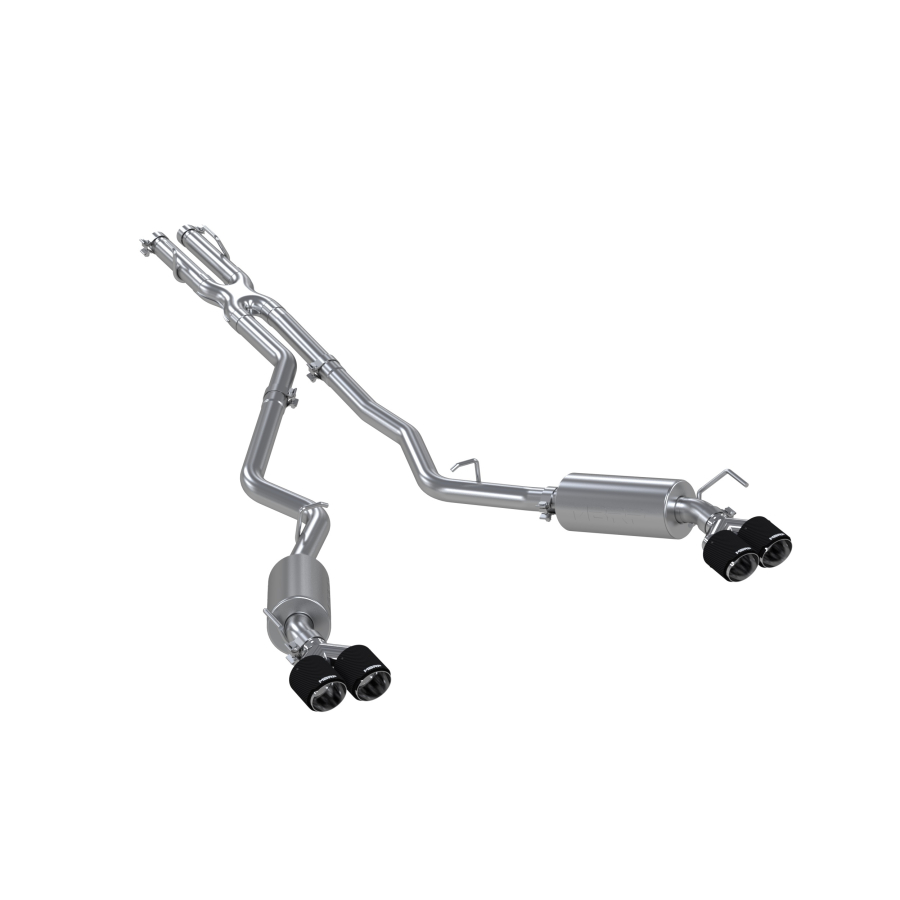 MBRP Exhaust - MBRP EXHAUST 2.5IN CAT-BACK DUAL REAR EXIT T304 STAINLESS STEEL WITH QUAD CARBON FIBER TIPS. - S52053CF - Image 2